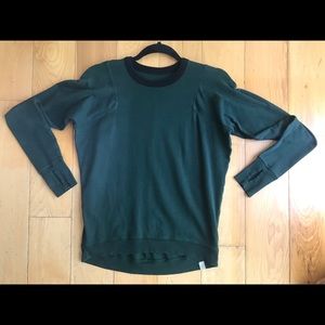 Lunya Crew Long Sleeve, Green, S